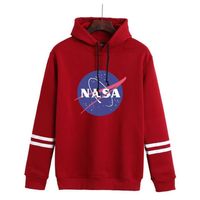 남성용 후드 패션 디자이너 NASA 인쇄 캐주얼 병렬 막대 스웨터 청바지와 바지에 딱 맞는 스웨터