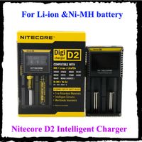 Nitecore D2 LCD Digicharger Универсальное интеллектуальное зарядное устройство + розничная упаковка с кабелем для Li-Ion Ni-MH батареи