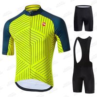 2021 Yaz erkek Bisiklet Forması Set Hızlı Kuruyan Yarış Spor Bisiklet Giyim MTB Bisiklet Formaları Bisiklet Üniforma Ropa de Hombre 220214