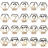 Party Decoration 1-20 Numbers Wedding Table Number Acrylic Mirror Placeholders Stands Cards Plate Decors For Birthday