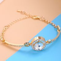 Bracelet de mode de coeur océan bracelet en cristal de zircon femelle SER bijoux haut de gamme polyvalent