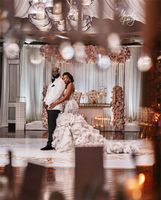 Роскошные русалки свадебные платья тяжелые оборками свадебное платье кружева аппликация из бисера иллюзия без рукавов часовня поезд на заказ невеста Vestido de Novia