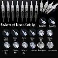 Bayonet Cartridge Replacement For Derma Pen Micro Needle 1 3 5 7 9  12 Pin  24  36 Pins 42  Nano mym N2 M7 M5 E30 Dr Pen Needles 220119