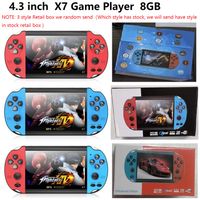 X7 Game Player 4.3 Inch Screen MP5 Player Video Games 8GB GBA NES SFCFC SMD Game Console Support for TV Output Music Play
