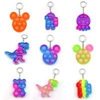 Christmas Halloween Bear Push Bubble Keychain Gifts Fidget T...
