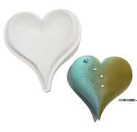 NewWholesale 3D Diamond Love Shape Forma de corazón Moldes de silicona Moldes para hornear esponja de gasa Mousse Pastel de Pastel de Pastel de Calzado Ewe5713