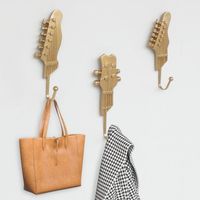 Hooks & Rails 3Pcs/Set Nordic Decorative Hook Resin Crafts Sound Of Music Home Decoration Wall Cast Iron