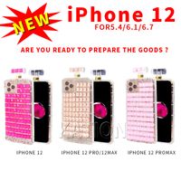 Frasco de perfume Quadrado Casos de telefone de diamante de diamante para iPhone 12 mini 11 Pro Max XR XS X SE 7 8 Plus 6S Designer Capa Capa