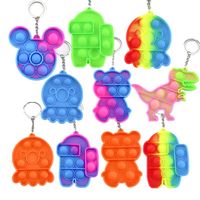 Fidget Toy Sensory Jewelry key chains Push Bubble poppers Ca...
