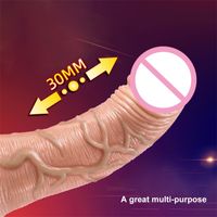 Masturbazione femminile realistica del dildo realistico vibrante telescopico con cazzo di controllo del pene riscaldante di aspirazione per donne2813