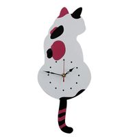 Orologi da parete cartone animato decorazione per la casa acrilica soggiorno wagtail gatto orologio creativo per bambini