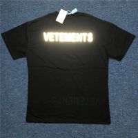 반사 vetements 티셔츠 직원 편지 인쇄 남자 여성 VTM 티 태그 내부 탑스