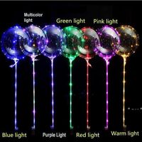 Party Decor Bobo Balloon 20 inch LED Light Strings with 3M Led Strip Wire Luminous Decoration lighting Great for Party Gift RRA10788