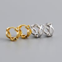 Único minimalista jewellry estilo de aro coreano 925 prata esterlina banhado a ouro liso designar brincos moda mulheres acessórios de jóias