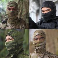 Atacado- Camuflagem Army Ciclismo Cap Hats Máscara Full Face Headgear Julho271