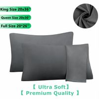 ¡Precio inferior! Caja de almohada de calidad premium 100% cepillado Microfibra Sobre Cierre Fundas de almohada Estándar Rey King Size Hotel Home HK0003