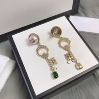 Neue Perle Key Ohrringe Kalt Rundgesicht Dünne Geschenk Signature Angebote