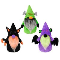 Suministros de fiesta Decoración de Halloween GNOME Adornos de muñecas de felpa sin rostro Bat Tomte Nisse Sueco Elf Dwarf Decoración de la mesa