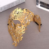 Party Masks Elegant Diamant Rhinestone Mask Sexig Hallowmas Venetian Full Face Dance Masquerade Cosplay Decor