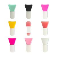 Silicone Facial Mask Brush Multicolor Mini Short-Handle Mud-Mask Applicator Brushes Makeup Tools and Accessories free ship 50pcs