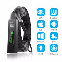 Endoscope Camera 3.9mm 8mm Wireless Endoscope 2.0 MP HD Borescope Rigid Snake Cable for iPhone Android Samsung Huawei Tablet PC