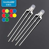 3mm Okrągły LED 3-pinowy Dip Bicolor Red Blue Green Differed Paski