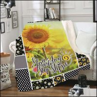 Одеяла Текстиль Главная Garden150CM * 200 см Sunflower серии Square Bookle Bookbow Цветы Узор Уплотнение NAP Трука Colorf Двойной Утолщенные C