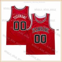Design personalizzato Design da uomo Pallacanestro Jersey Camicie sportive personalizzate Lettere cucite Personalizzate Team Nome e Number Uniform Red Men Jerseys 2022