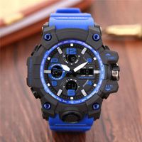 Brand Watches Men Women LED Digital Display Analog Multifunction Rubber Strap Sport Wrist Watch GA27
