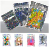 Smell Proof Bag Star Pattern Mylar Resealable Packing Bags Laser Foil Pouch Ziplock Bags for Party Favor Food Storage Coffee Beans Candy and Cosmetic Jewelry