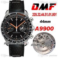 OMF A9900 Automatic Chronograph Herrenuhr Moonwatch Black Dial Orange Hand 329.32.44.51.01.001 Lederband Super Edition Uhren PureTime OM41
