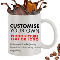 Mugs DIY Po Coffee Ceramics Mug Printing Custom Picture White Travel Personalized Text Funny Tea Cup Gift Mug11OZ