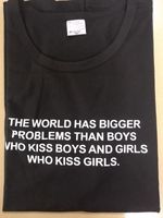Kadın T-Shirt Unisex T Gömlek Dünyanın Büyük Sorunları Var Bayan Tişört Tee Lezbiyen Eşcinsel