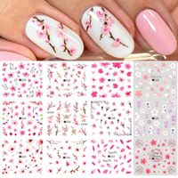 Stickers & Decals Spring Sakura Nail Water Pink Cherry Bloss...