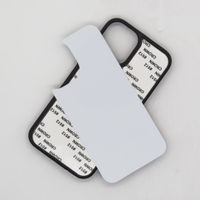 Blank 2D Sublimation Casos de telefone de borracha macia para iPhone 14 13 11 Pro Max SE 12 x xr xs 6 7 8 Se espaços em branco com inserção de alumínio