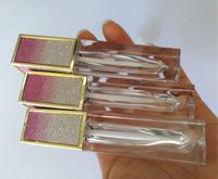 Wholesale Custom Label Luxury Square Glitter Clear Lip Gloss...