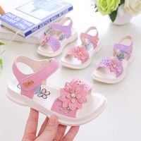 Discount children party shoes Sandals Princess Girl Party Shoes Children Colorful Sequined High Heels Girls Open Toe Summer Children's