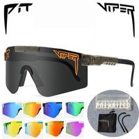 ORIGINAL PIT VIPER SPORT GOOGLE TR90 Gafas de sol polarizadas para hombres / mujeres Eyewear a prueba de viento al aire libre 100% UV Regalo de lente espejo