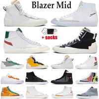 Blazer MID 77 Vintage Erkek Kadın Koşu Ayakkabıları Siyah Gri Magma Yılan Derisi Nar Beyaz Çok Süet Kumquat Gerçek Platformu Eğitmenler Spor Sneakers Açık
