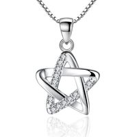 925 Sterling Silver Cubic Zirconia Pendants Necklaces For Wo...
