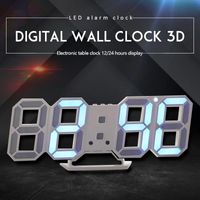 Altri orologi Accessori 3D LED Digital Orologio da parete Allarme Allarme Desk con grande temperatura 12/24 ore Display Desktop