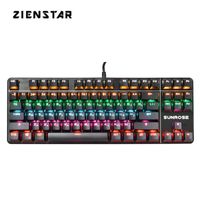 Keyboards ZIENSTAR Russian And English Blue Switch USB Wired...