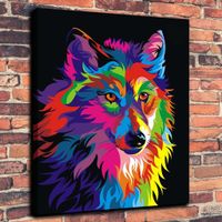 Wolf Huge Oil Painting On Canvas Home Decor Handcrafts  HD P...
