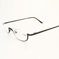 Kleiner halber Rahmen Metall Lesebrille halb kugelförmige Linse Frauen Damen Halbkreis Brillen Ultralight Presbyopia Eyewear Männer Unisex Augenschutz