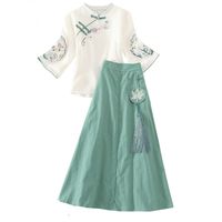 Compre al por mayor Conjunto Falda Blusa Manga Larga de bajo precio \u0026 de  calidad con envío gratuito | Es.DHgate