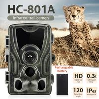 HC-801A Trail Jaktfälla Kamera Wild Game Night Animal Thermal Po Vattentät med 5000mAh Lithium Battery Cameras