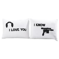 Pillow Case Couples Cases, "I Love You"&"I Know" Couple Covers, Romantic Gift Idea For Set Of 2 Printed Pillowcases ,5