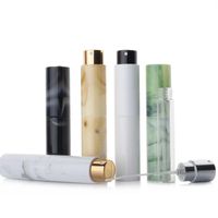 10ml Mini Tragbare Nachfüllbare Parfümspray Flasche Marmorieren Aluminium Make-up Wasser Zerstäuber Leer Container Reisen Werkzeug