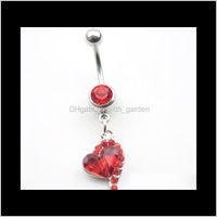 & Bell Rings Body Piercing Jewelry Dangle Aessories Fashion Charm Heart Style Belly Button Ring Navel Drop Delivery 2021 Krf1Q