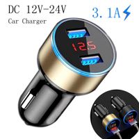 USB Car Charger Fast Charging Dual USB Adapter 3.1A Cigarette Lighter Socket for iphone samsung Mobile Phones car accessories
